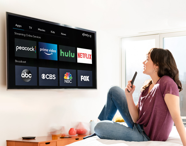 Person speaking into Voice Remote